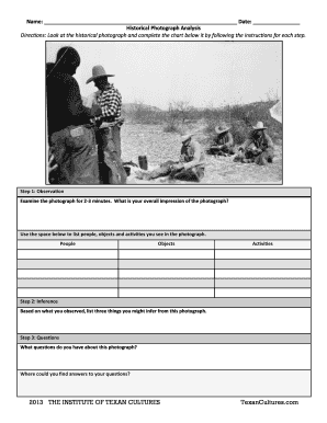 Historical Photograph Analysis Form
