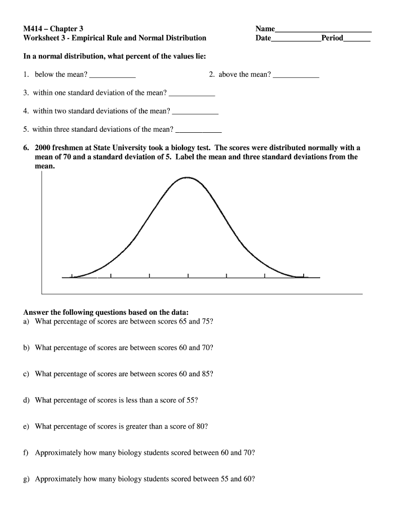 ap statistics worksheet on normal distribution