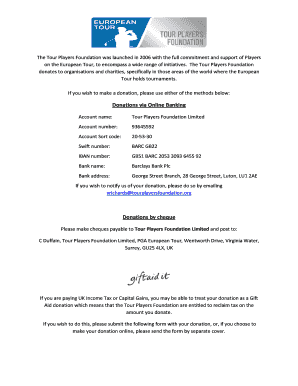 Gift Aid Declaration Form