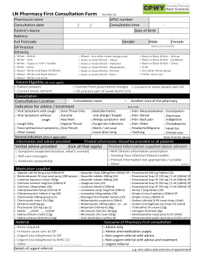 Pharmacy First Consultation Form