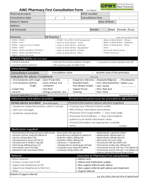 AWC Pharmacy First Consultation Form