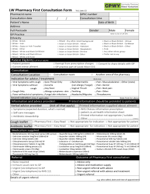 LW Pharmacy First Consultation Form