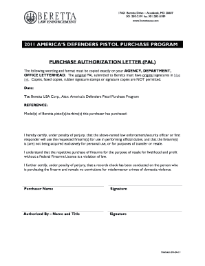 America's Defenders Pistol Purchase Program Rebate Form