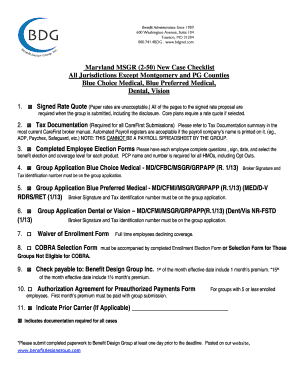 Maryland MSGR New Case Checklist