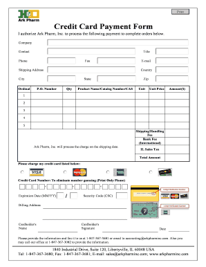 Credit Card Payment Form