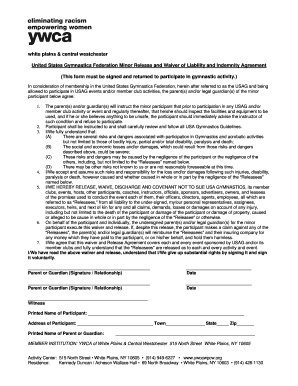 YWCA Membership and Class Registration Form