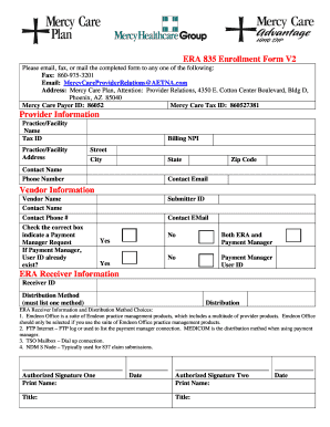 ERA 835 Enrollment Form
