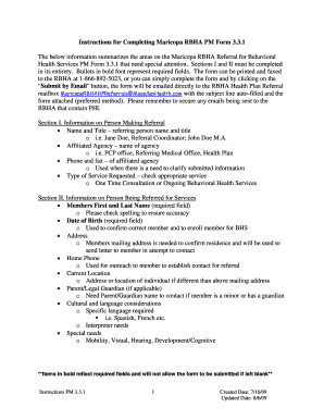 Maricopa RBHA Referral for Behavioral Health Services