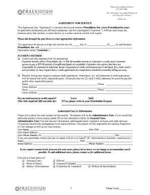 Praesidium Service Agreement