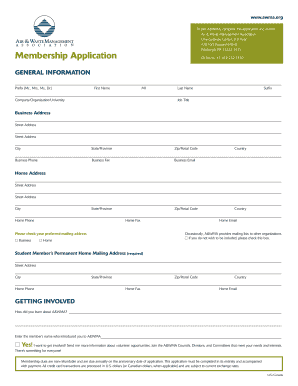 A&WMA Membership Application Form