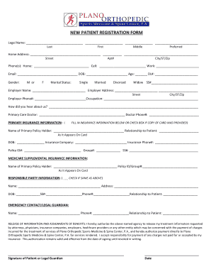 New Patient Registration Form