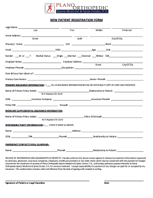 New Patient Registration Form
