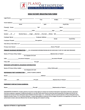 New Patient Registration Form