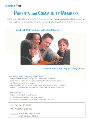 i-PARENT Program Meeting Flyer