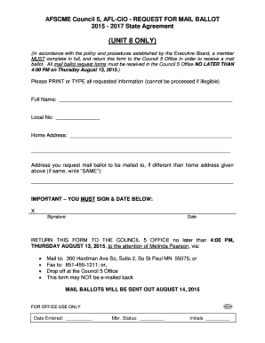 Request Form - AFSCME Council 5 - afscmemn