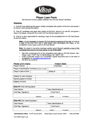 Player Loan Form