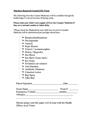 Theodore Roosevelt Council OTC Form