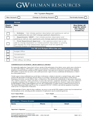 GW Access Request Form