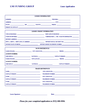 LMI Funding Group Lease Application