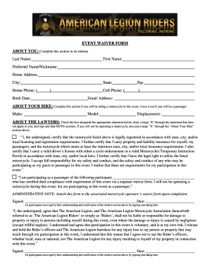 Event Waiver Form