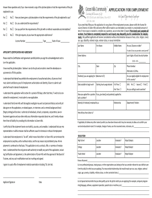 Application for Employment