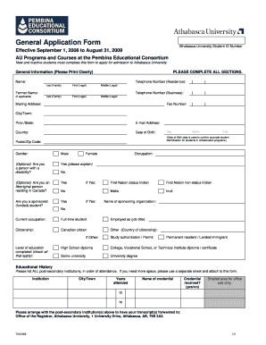 Athabasca University Application Form