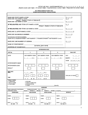 Nigerian Urban Reproductive Health Survey