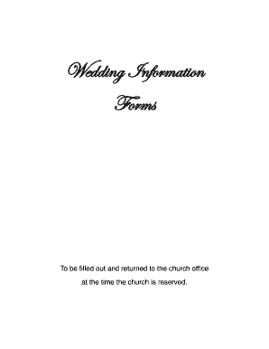 Wedding Information Form