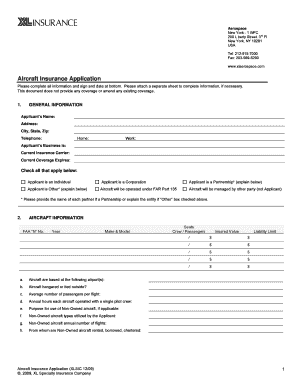 Aircraft Insurance Application