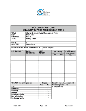 Internship report - Allergy & Anaphylaxis Management Policy - nugentcare