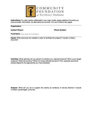 Program Logic Model Template