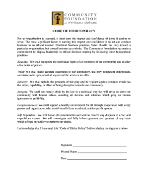 Code of Ethics Policy