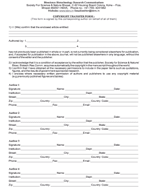 Copyright Transfer Form