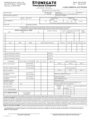 Illinois Commercial Auto Insurance Application