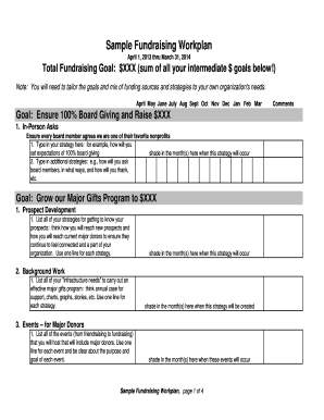 Fundraising Workplan Template