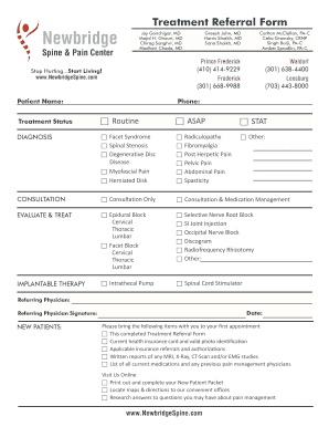Treatment Referral Form