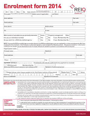 REIQ Enrolment Form