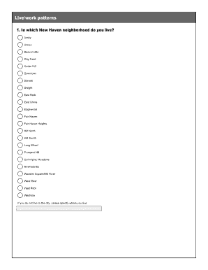 New Haven Comprehensive Plan Update Survey