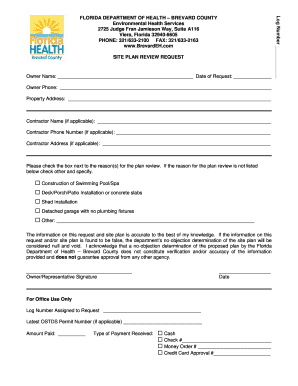 Florida Site Plan Review Request