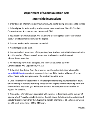 Internship Instructions - carta fiu