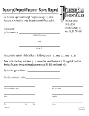 Transcript Request Form