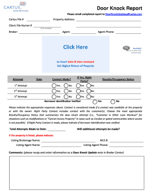 Door Knock Report