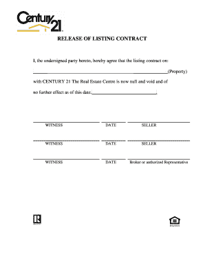 Release of Listing Contract