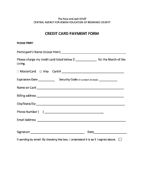 Credit Card Payment Form