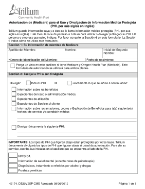 Autorización de (Medicare) para el Uso y Divulgación de Información Médica Protegida