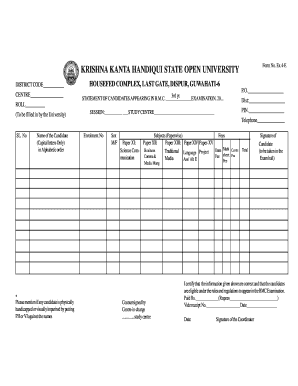 BMC Examination Candidate Statement Form