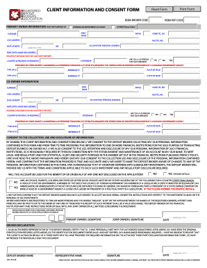 Client Information and Consent Form
