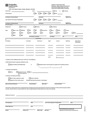 Financial Redemption Form
