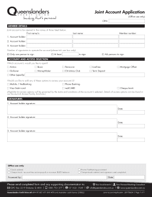 Joint Account Application