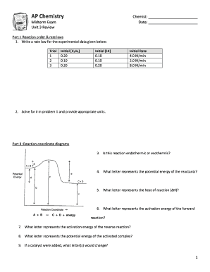 AP Chemistry Midterm Exam
